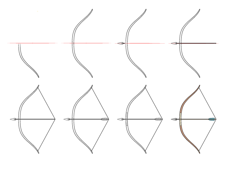 Desenhos de Arco e flecha pequenos