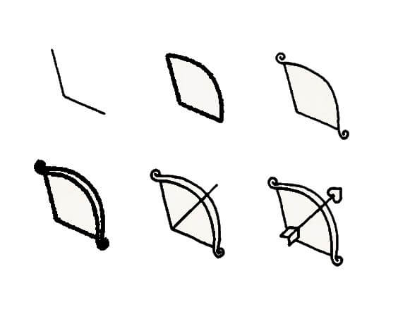 Desenhos de Arco e flecha simples