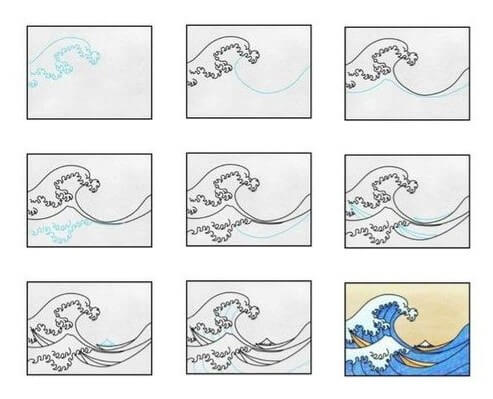 Desenhos de Arte de ondas