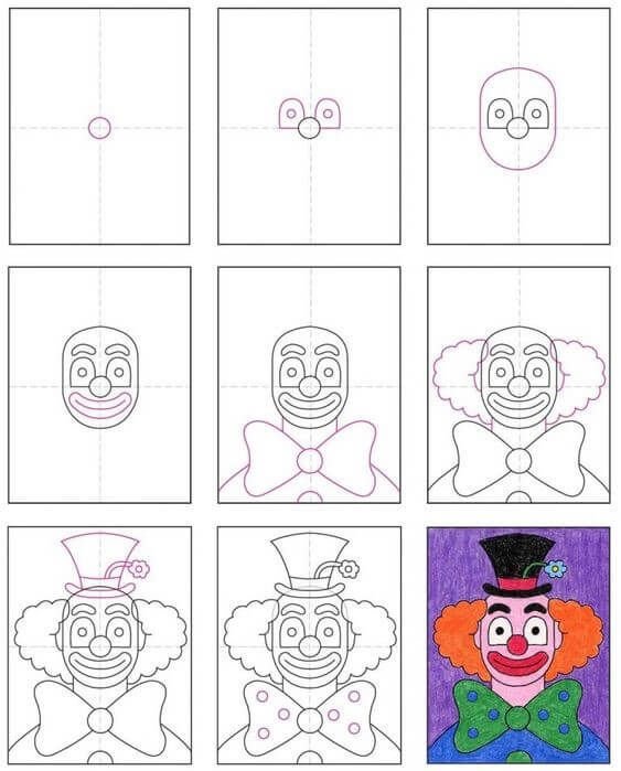 Desenhos de Arte de palhaço