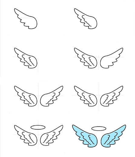 Desenhos de Asas de anjo básicas