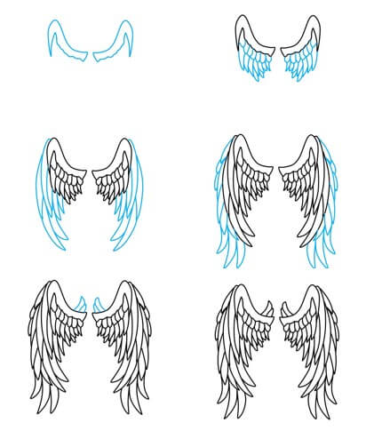 Desenhos de Asas de anjo fantásticas