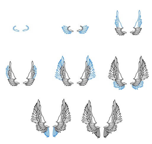 Desenhos de Asas de anjo incríveis