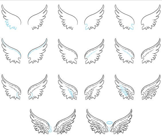 Desenhos de Asas de anjo legais