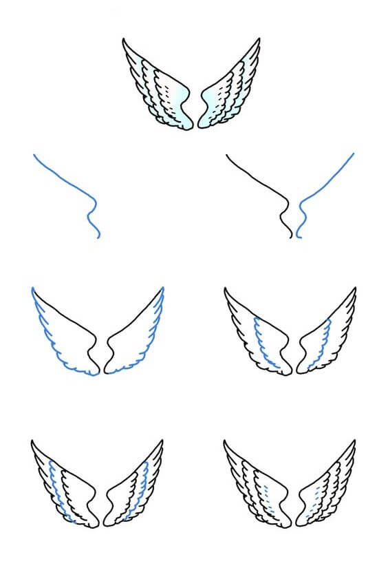 Desenhos de Asas de anjo maravilhosas