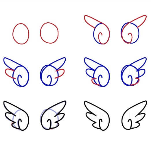 Desenhos de Asas de anjo muito fáceis