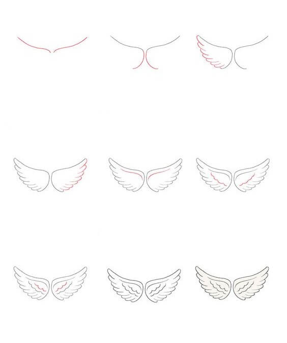 Desenhos de Asas de anjo normais