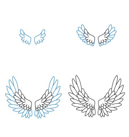 Desenhos de Asas de anjo simples