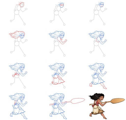 Desenhos de Ataque de Moana