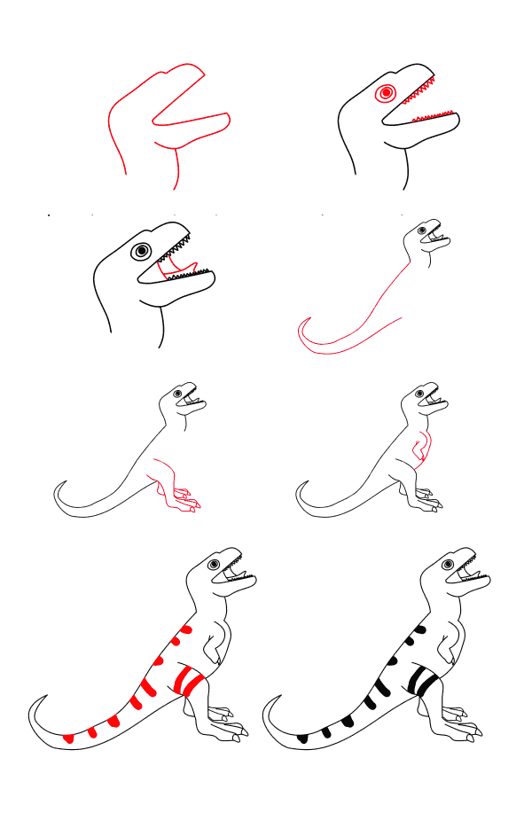 Desenhos de Baby tyrannosaurus