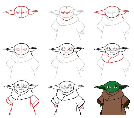 Desenhos de Baby yoda