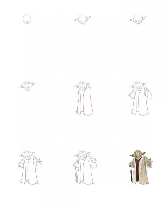 Desenhos de Baby Yoda velho