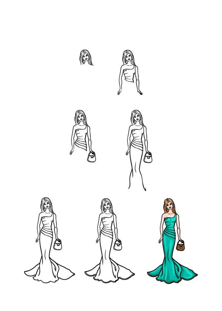 Desenhos de Barbie elegante
