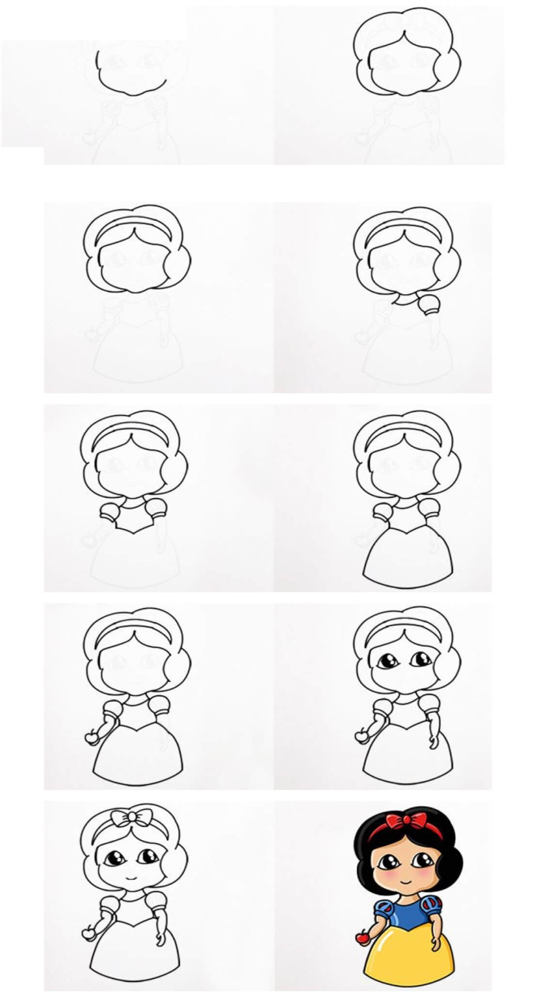 Desenhos de Bebê Branca de Neve