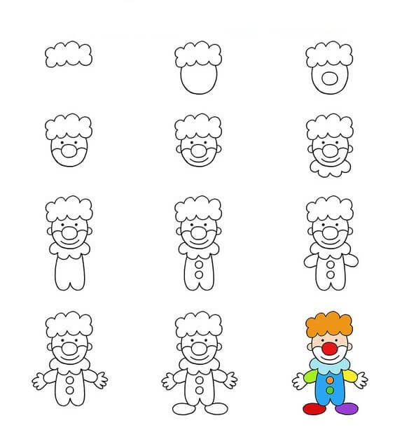 Desenhos de Bebê palhaço