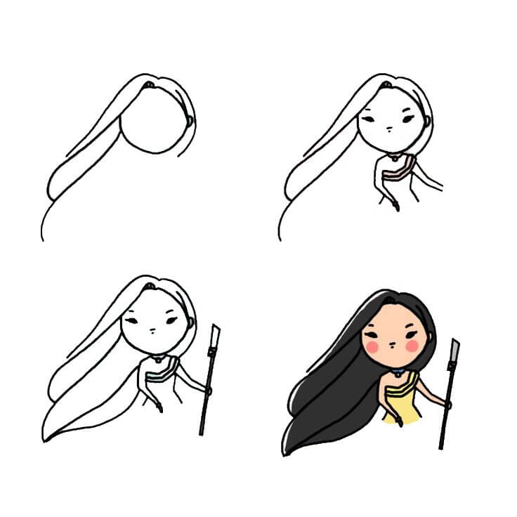 Desenhos de Bebê Pocahontas