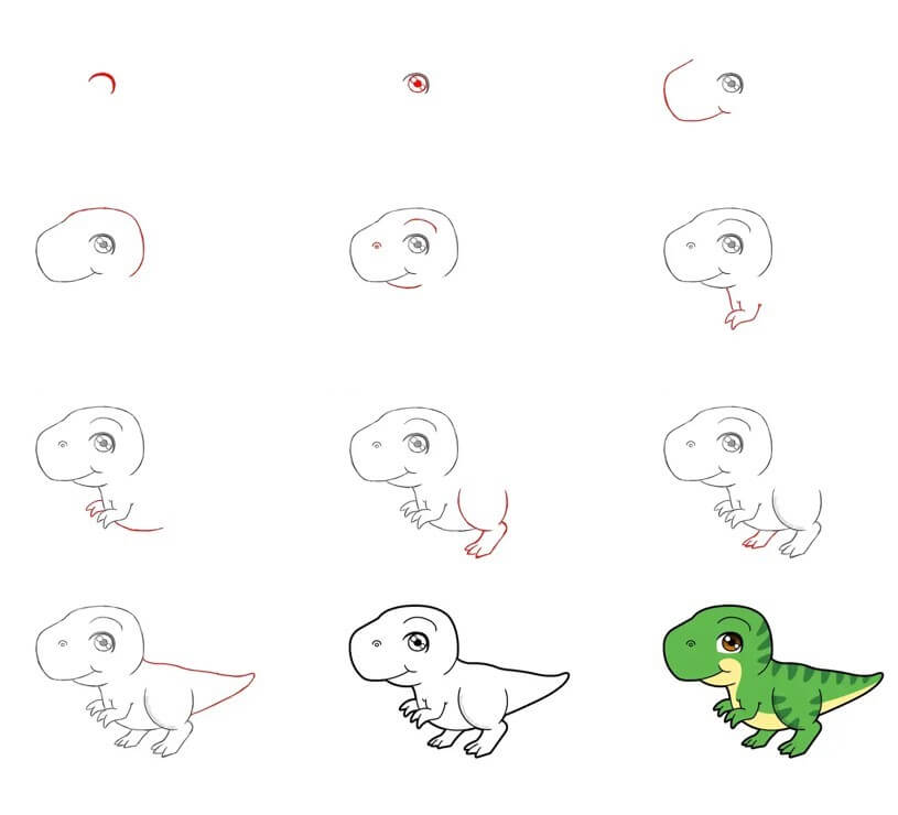 Desenhos de Bebê T-Rex