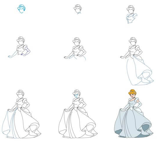 Desenhos de Beleza da Cinderela