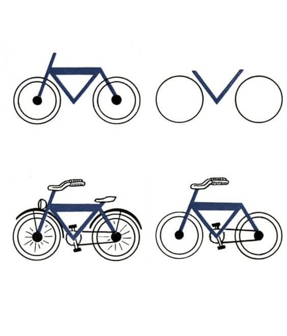Desenhos de Bicicleta Azul