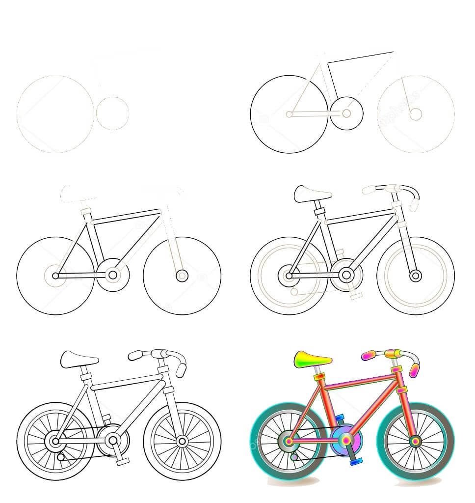 Desenhos de Bicicleta de turismo