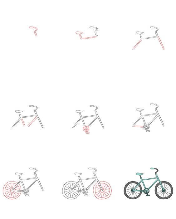 Desenhos de Bicicleta esportiva