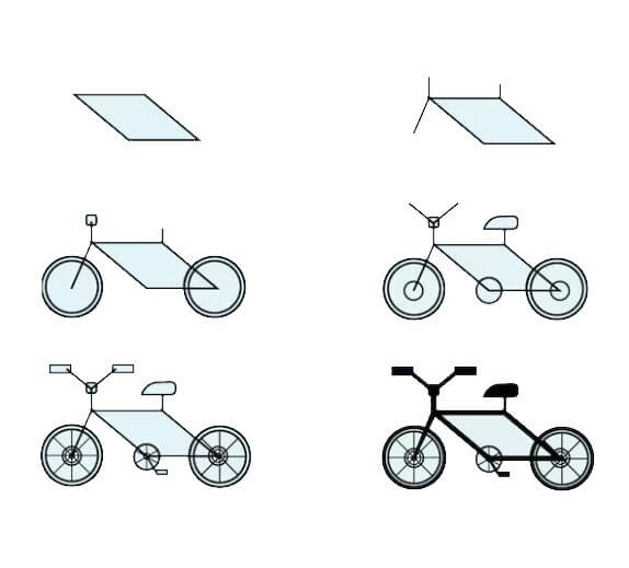 Desenhos de Bicicleta geométrica