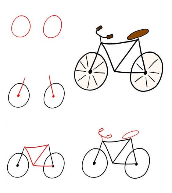 Desenhos de Bicicleta muito básica