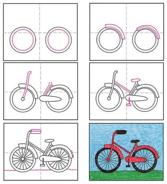 Desenhos de Bicicleta normal