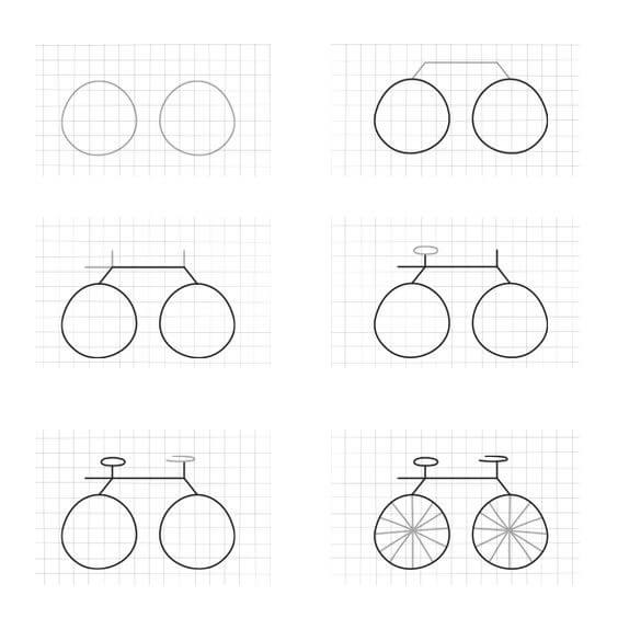 Desenhos de Bicicleta para imprimir