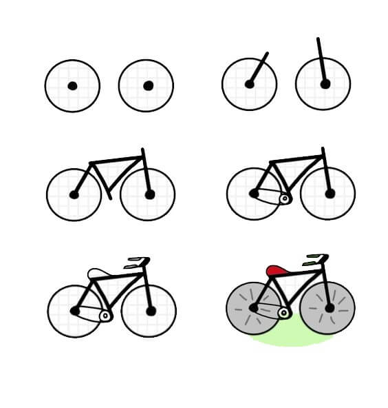 Desenhos de Bicicleta trampolim