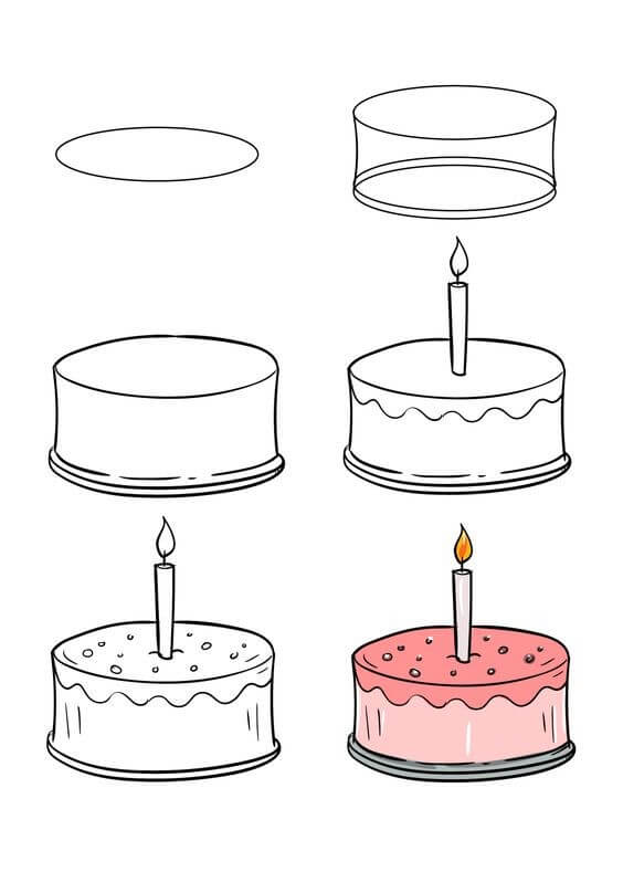 Desenhos de Bolo de aniversário de um ano