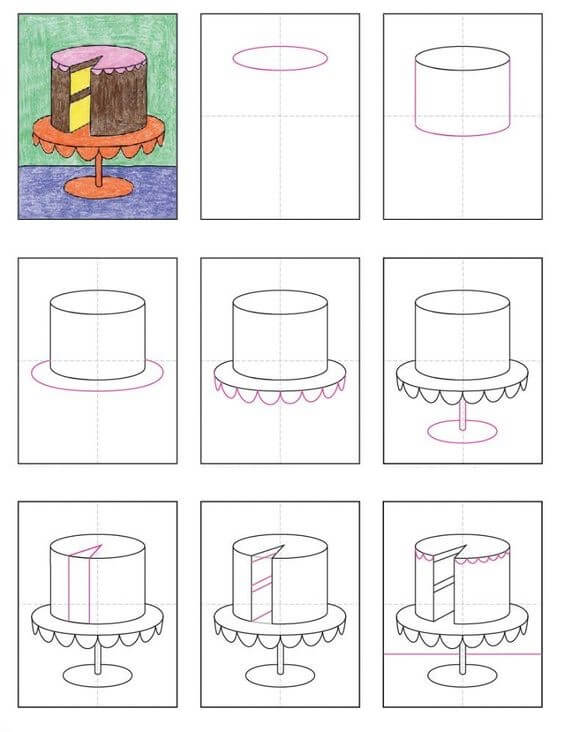 Desenhos de Bolo de aniversário dos sonhos
