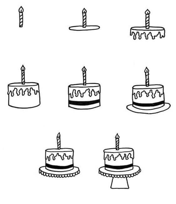 Desenhos de Bolo de aniversário normal
