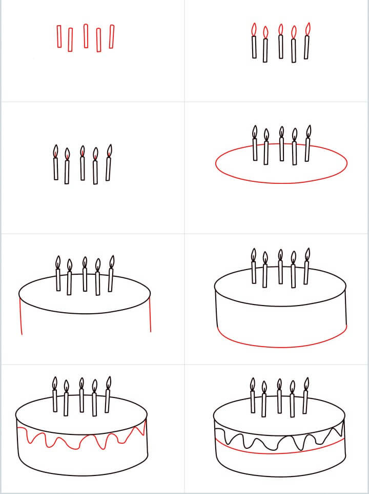 Desenhos de Bolo de aniversário para festa