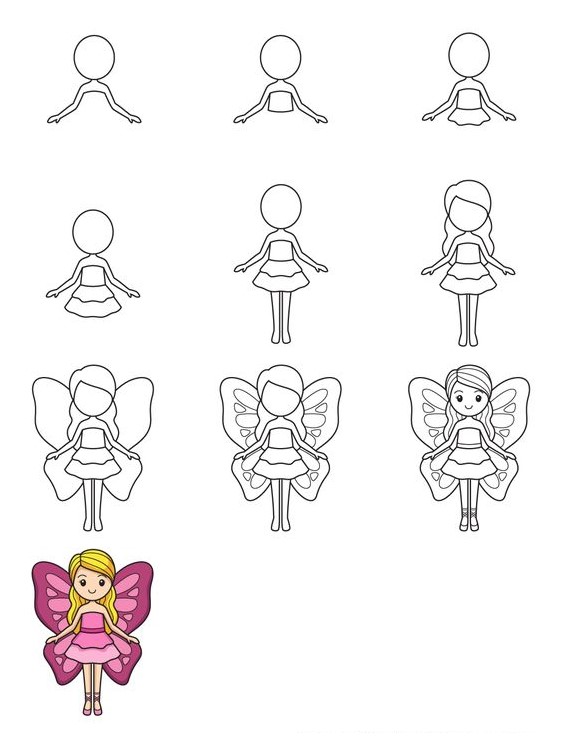 Desenhos de Borboleta fada