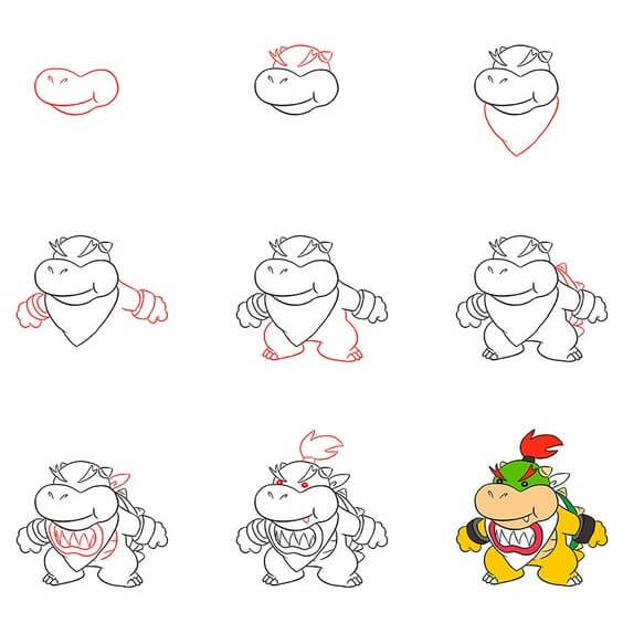 Desenhos de Bowser adorável