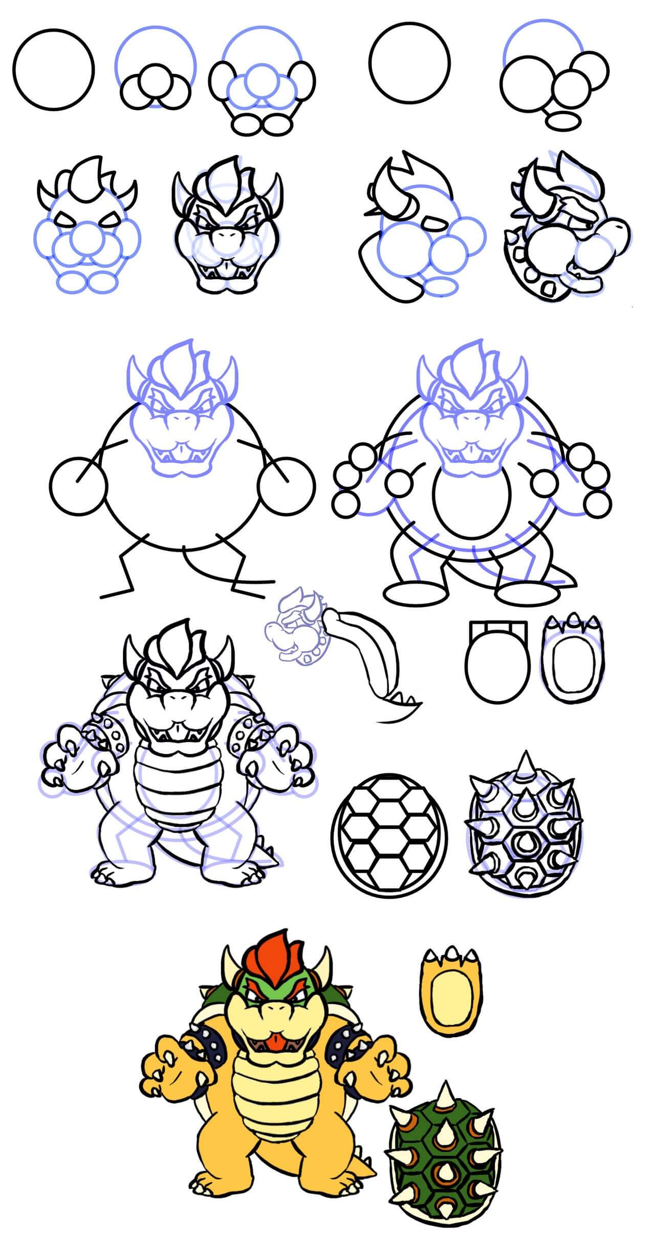 Desenhos de Bowser imprimível