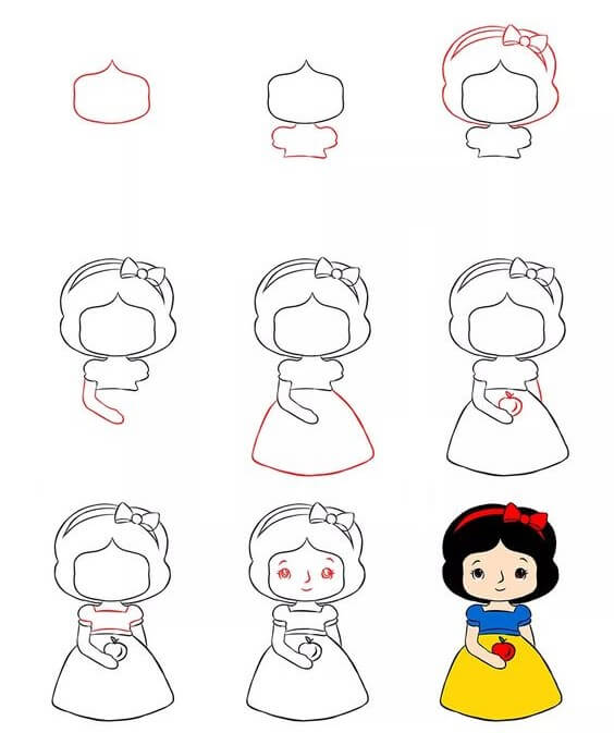Desenhos de Branca de Neve básica