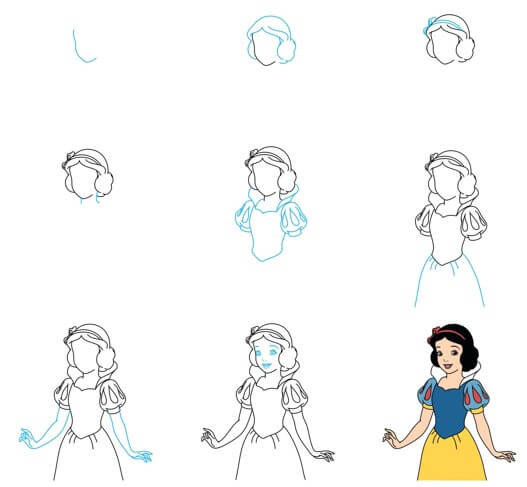 Desenhos de Branca de Neve elegante