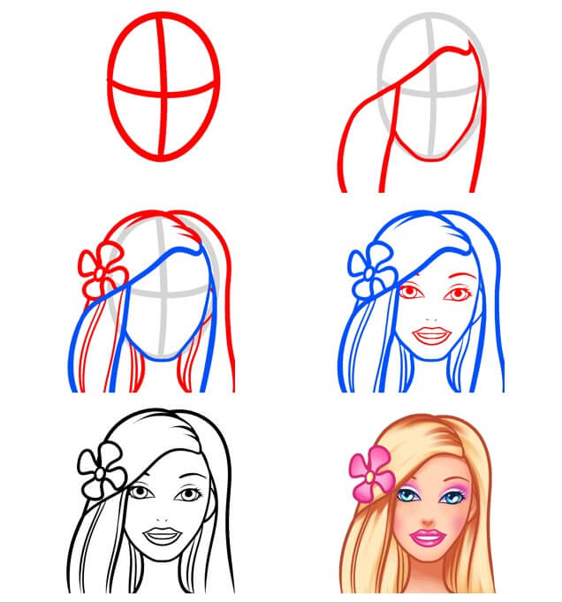 Desenhos de Cabeça de Barbie
