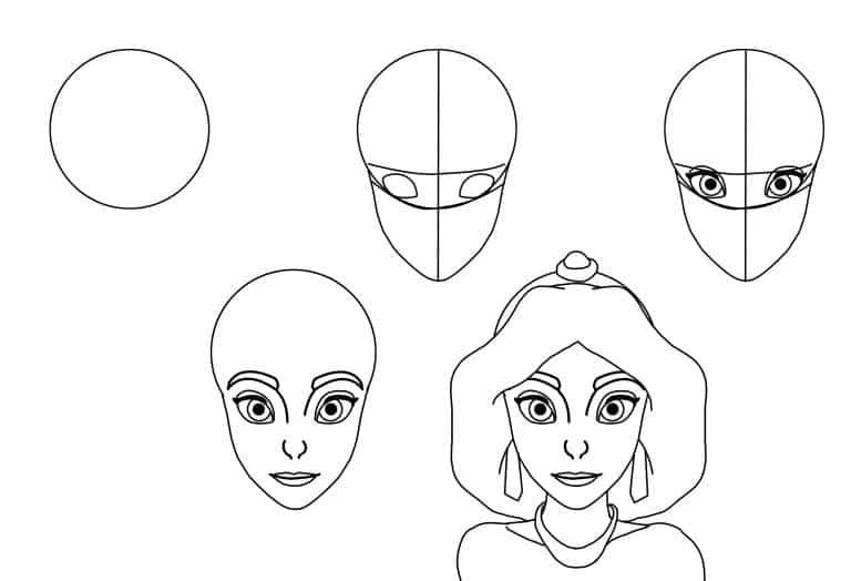 Desenhos de Cabeça de Jasmine