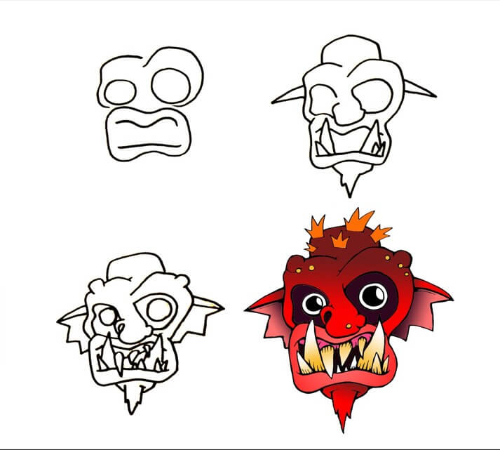Desenhos de Cabeça de monstro
