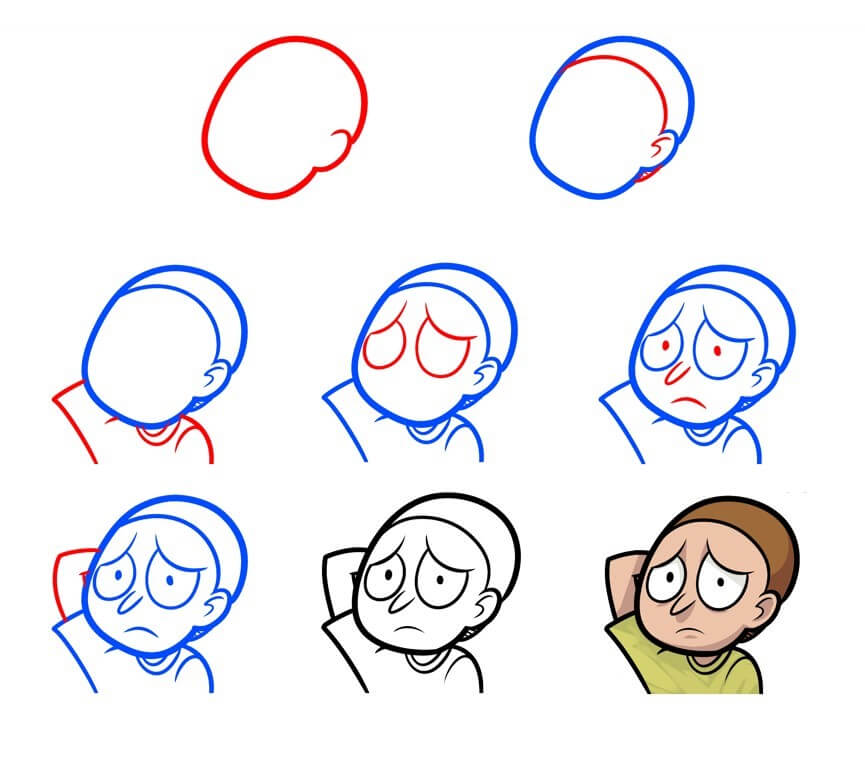 Desenhos de Cabeça do Morty