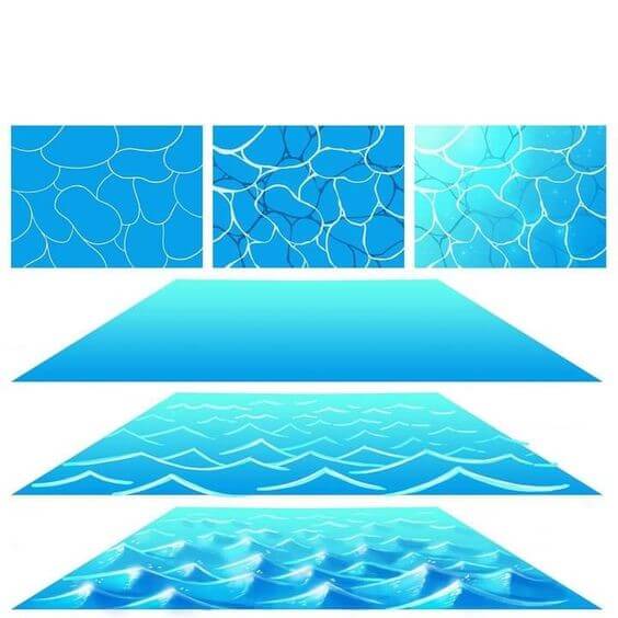 Desenhos de Camadas superficiais do oceano