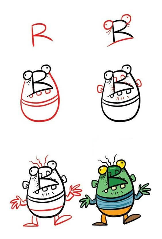 Desenhos de Caminhada de monstro