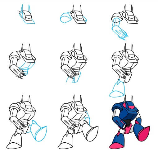 Desenhos de Caminhada robótica