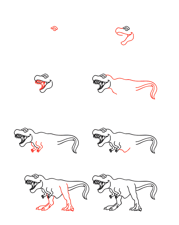 Desenhos de Cartoon tyrannosaurus