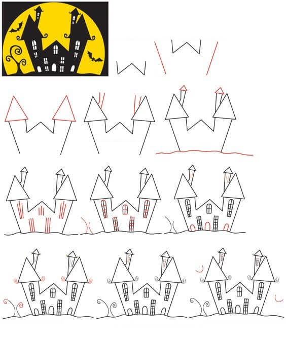 Desenhos de Casa Assombrada Grátis