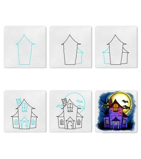 Desenhos de Casa Assombrada para Crianças