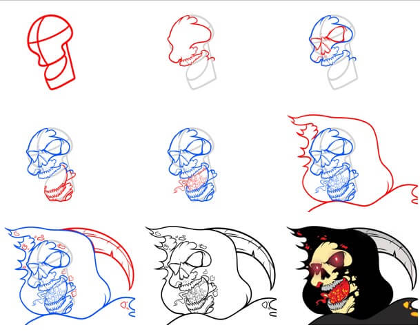 Desenhos de Ceifador assustador